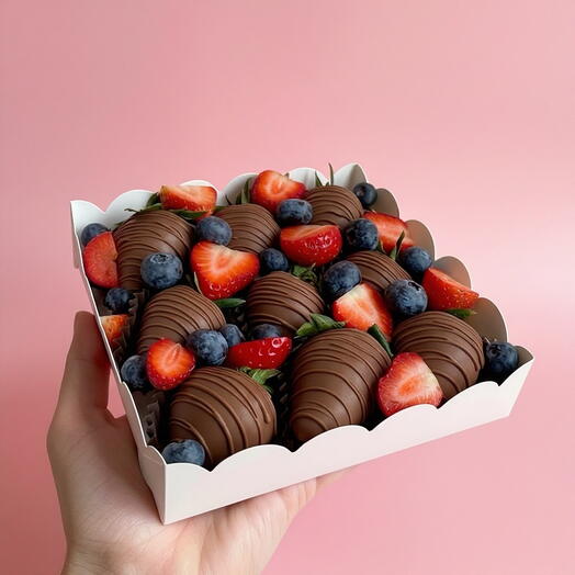 Клубника в шоколаде со свежими ягодами🍓