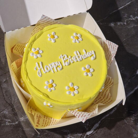HBD ромашки бенто торт
