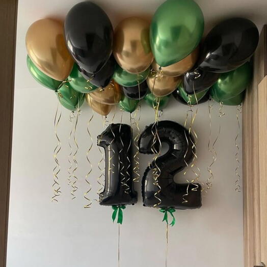 Воздушные шары на 12 лет "Бамбук"