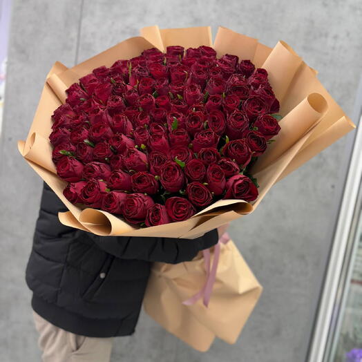 101 бордовая роза 🌹