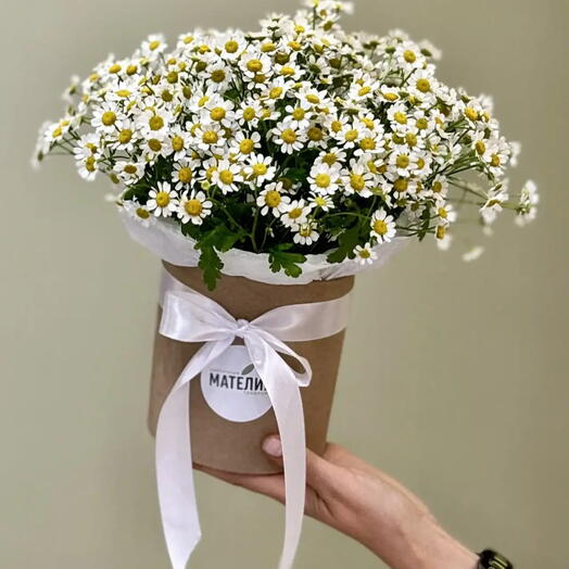 🌸Композиция из  11 шт полевых ромашек ( камилла, танацетум, матрикария) — отличный подарок на любое мероприятие