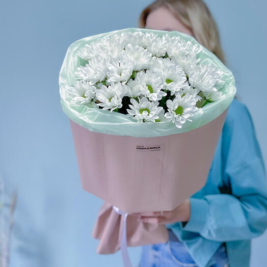 Букет из 5 веточек ромашковой хризантемы Бакарди «Ромашковое поле»💐 29117
