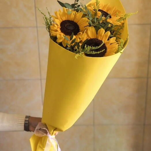 Букет из подсолнухов 🌻🔥🌼🧡
