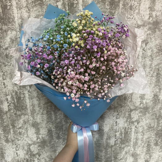 Букет из 5 радужных гипсофил
