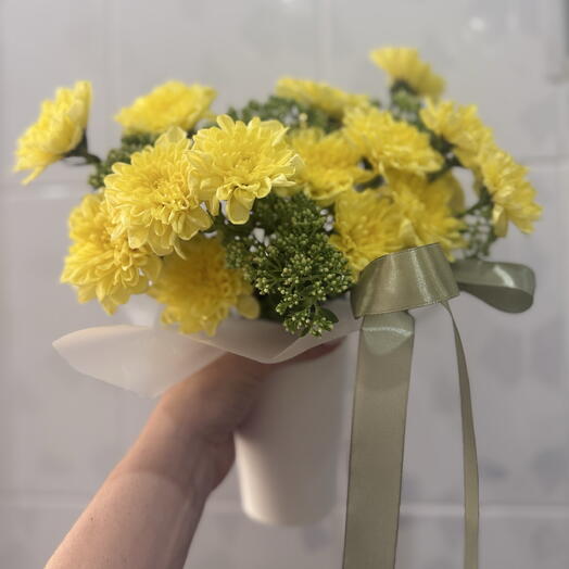 Композиция в стаканчике 🧡💐
