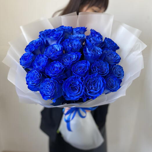 Букет из 25 синих роз 💙