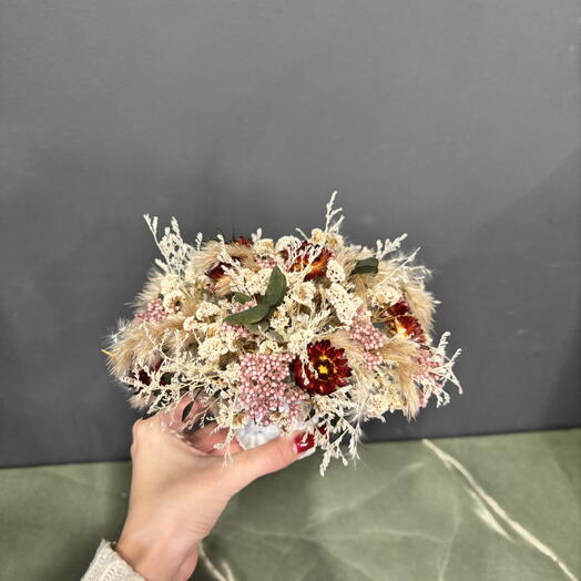 Мини композиция из сухоцветов «Маленький уют»