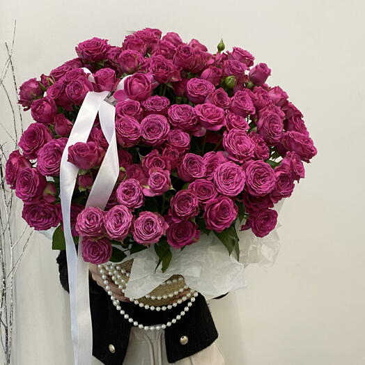 Кашпо из кустовых роз Fleur 🌸