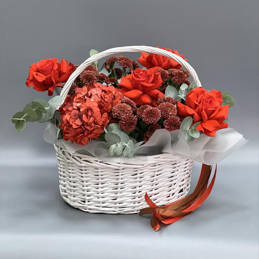 Корзина с цветами 07