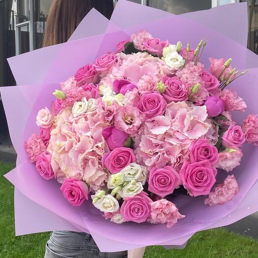 Author's bouquet with hydrangea