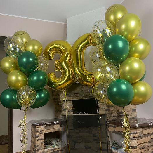 Balloons for the anniversary, 36 pieces