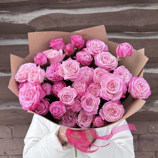 Ramo de 9 rosas de peonía de arbusto Lady Bombastic