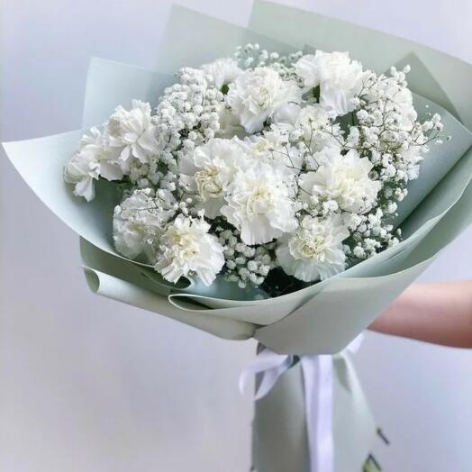 Dianthus + gypsophila white