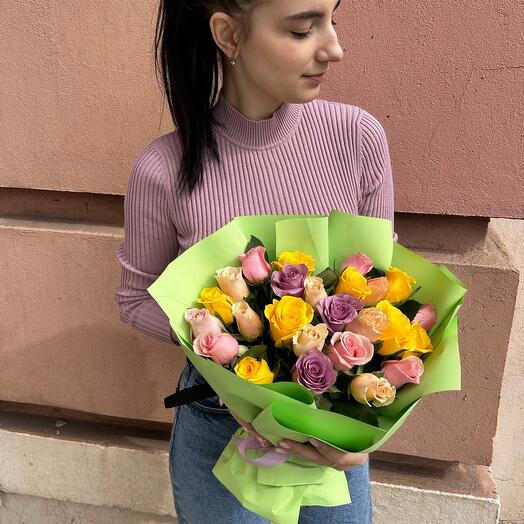 Микс роз 25 шт