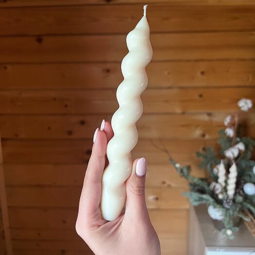 Shaped pillar candle "Spiral" (1 piece)