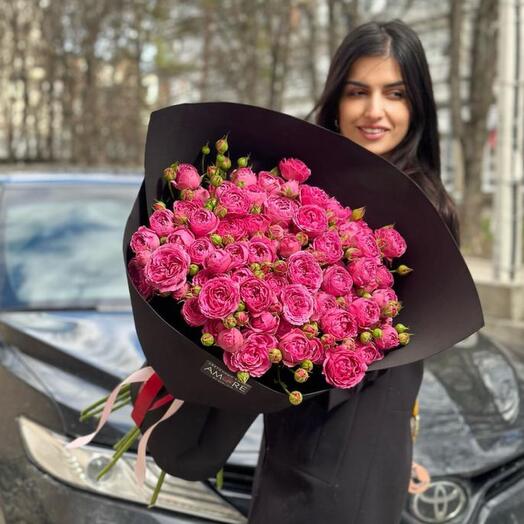 Букет из пион розы мисти баблс 😍