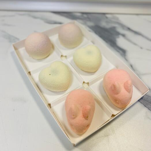 Муссовые пирожные 6шт ассорти