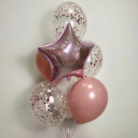 Шары Розовое Дерево 7шт