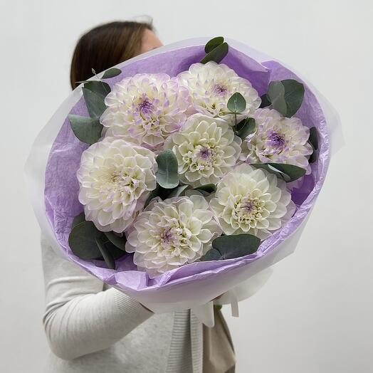 Монобукет из нежных Георгин 💜 7