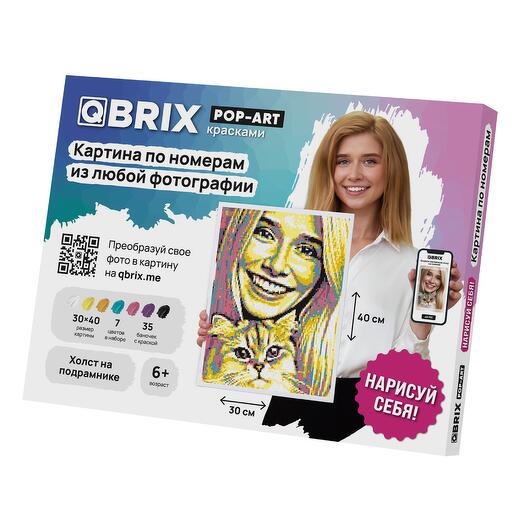 QBRIX Картина по номерам из любой фотографии POP-ART 30х40 (7 цветов)