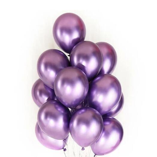 Purple Chrome Balloons 10 Pcs