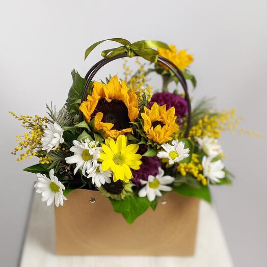 Composition with Sunflowers
