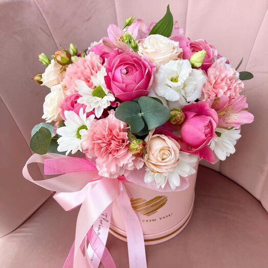 Bonita caja de flores