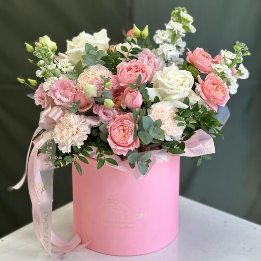Fragrant flowers in a box