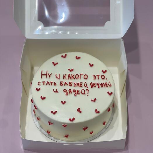 Бенто торт с сердечками