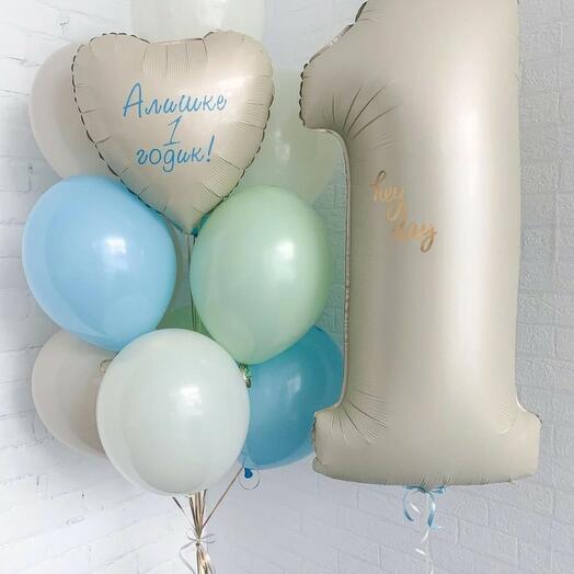 Фонтан из гелиевых воздушных шаров 96