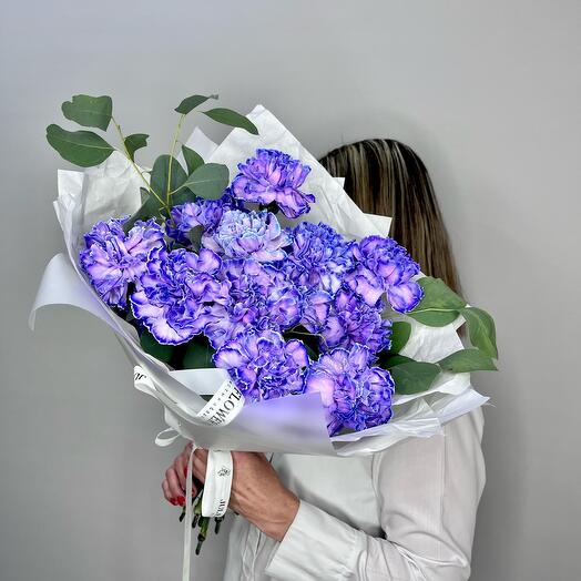 "Neon flicker" Bouquet of carnations