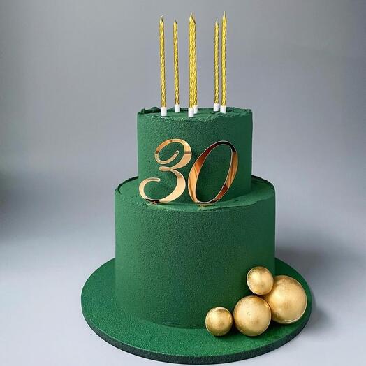 Торт Изумрудный 5кг велюр ко дню рождения