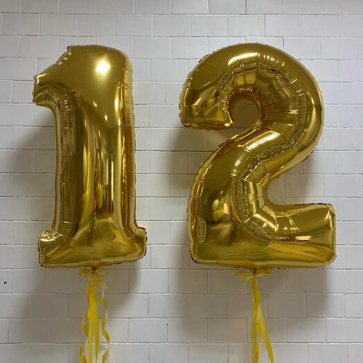 Шары цифры  12 лет