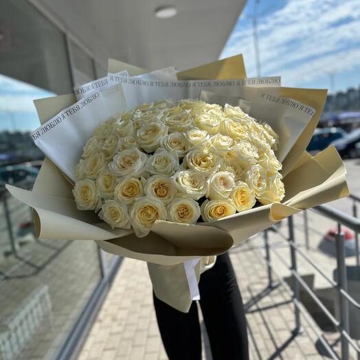 Монобукет из пионовидной розы