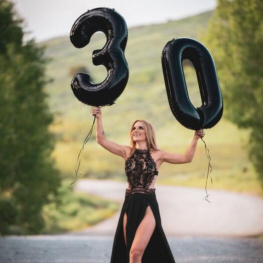 Шары  цифра 3 и 0 (102см.)