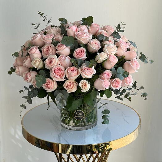 Vase Of Pink Roses