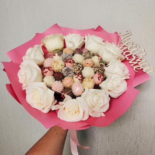Букет клубника в шоколаде Любимой маме 🥰