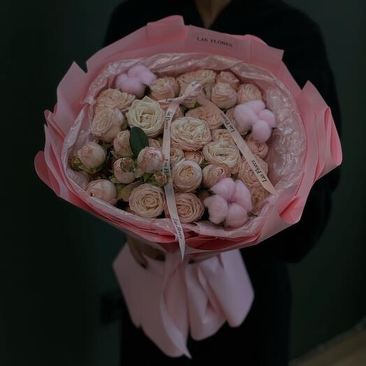 Авторский букет с хлопком