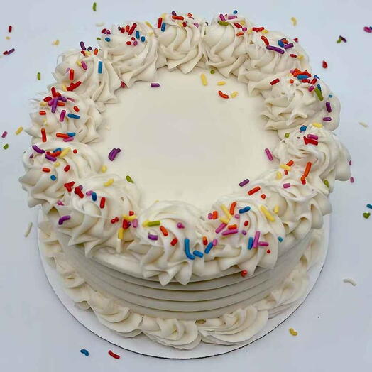 Customised Classic Vanilla Cream Cake - Fluffy Layers with Silky Buttercream