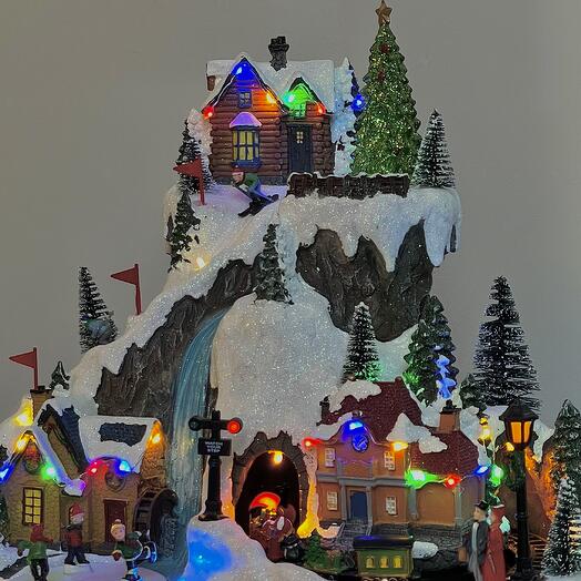 Christmas village animated, LED