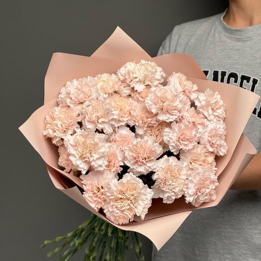Монобукет из ажурных кремовых диантусов