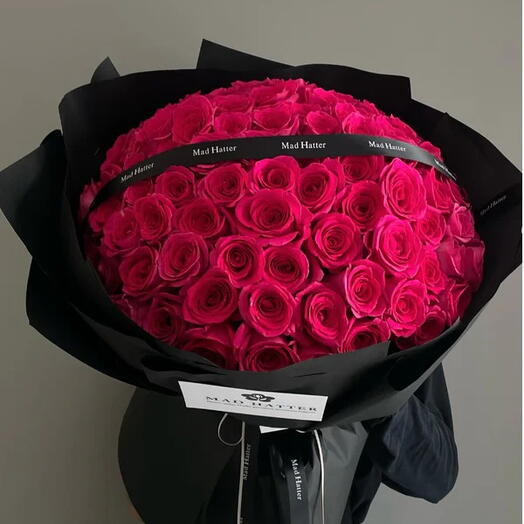 99 Hot Pink Roses Bouquet