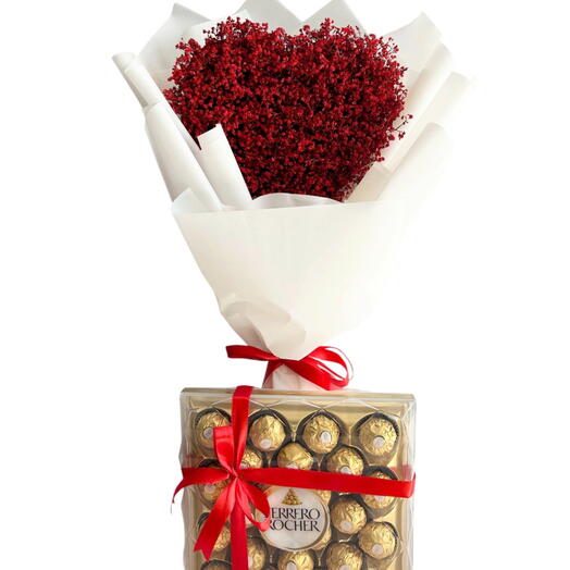 Valenteins day heart and chocolate combo