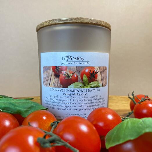 Természetes illatgyertya „Lédús paradicsom és bazsalikom 280 ml