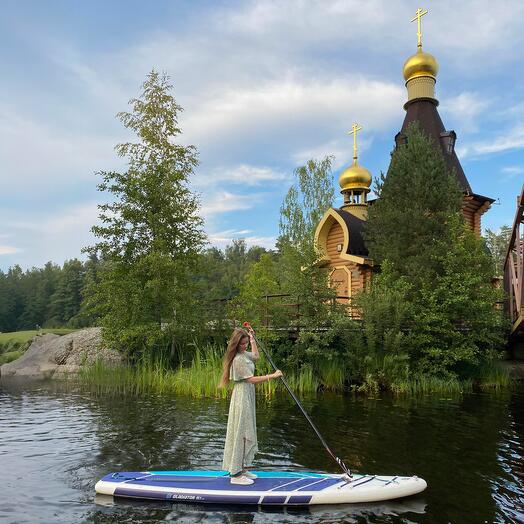 Подарочный сертификат на САП прогулку "Река Вуокса. Храм на воде" (без порогов), эмоции и впечатления в подарок