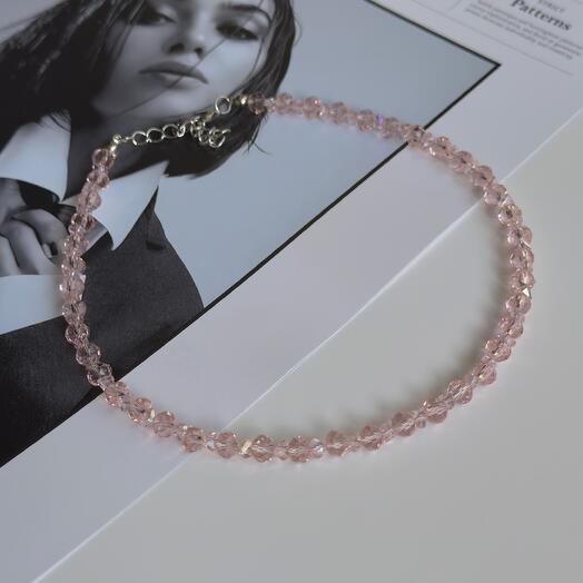 Чокер из алмазного стекла и хрустальных ронделей «Илона»