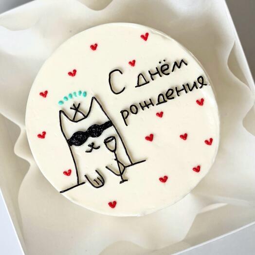 Бенто торт на день рождения смешной *котик  🎂