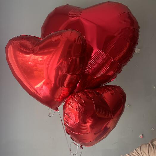 Фонтан из 3х Шаров: 1 большой фольгированный и 2 средних размеров