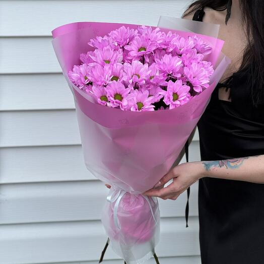 Bukiet różowej chryzantemy