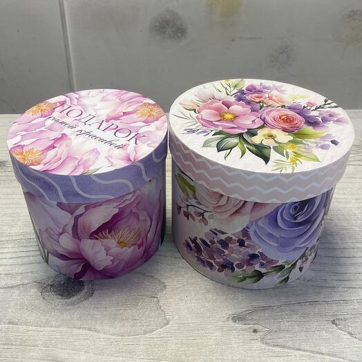 Набор коробок лаванда пион пара